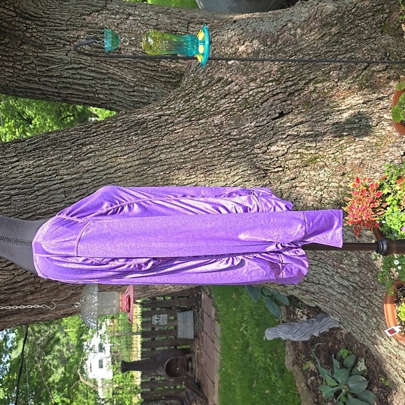 Tangerine Purple Ruched Active Top XXL - Picture 2 of 4